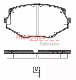 Комплект тормозных колодок METZGER 0478.02